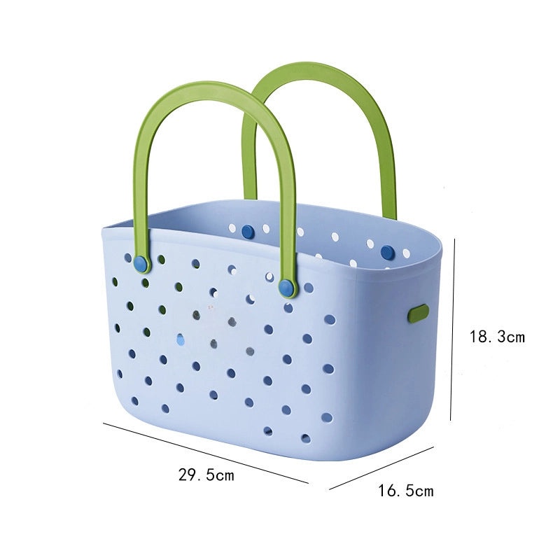 Dopamine Contrast Color Portable Bath Basket for Bathroom Storage and Vegetable Basket | Home Storage & Organization