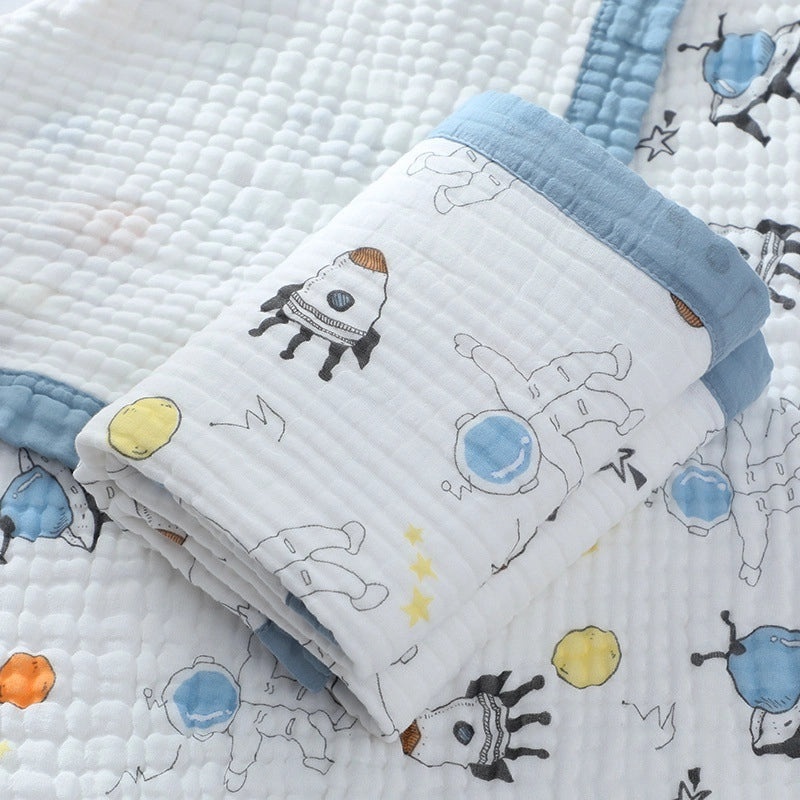 Newborn Baby Soft Cotton Bath Towel Absorbent Gauze Wrap Summer Lightweight Quilt|Baby Bath & Towels
