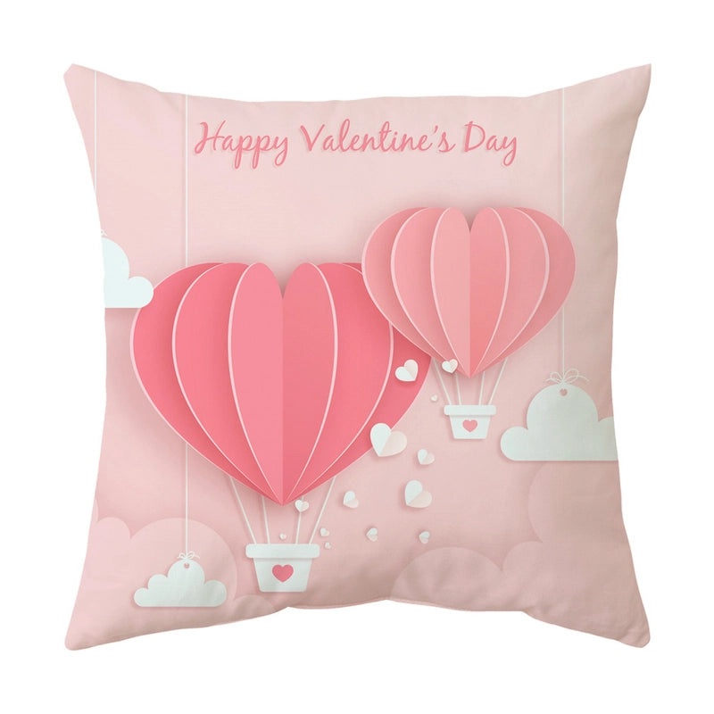 Valentine's Day Romantic Letter Landscape Plush Pillow Covers for Couch and Sofa Decor | Home Decor