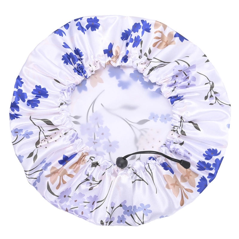 Vacation Waterproof Cartoon PE Shower Cap for Hair Protection|Bathroom Accessories