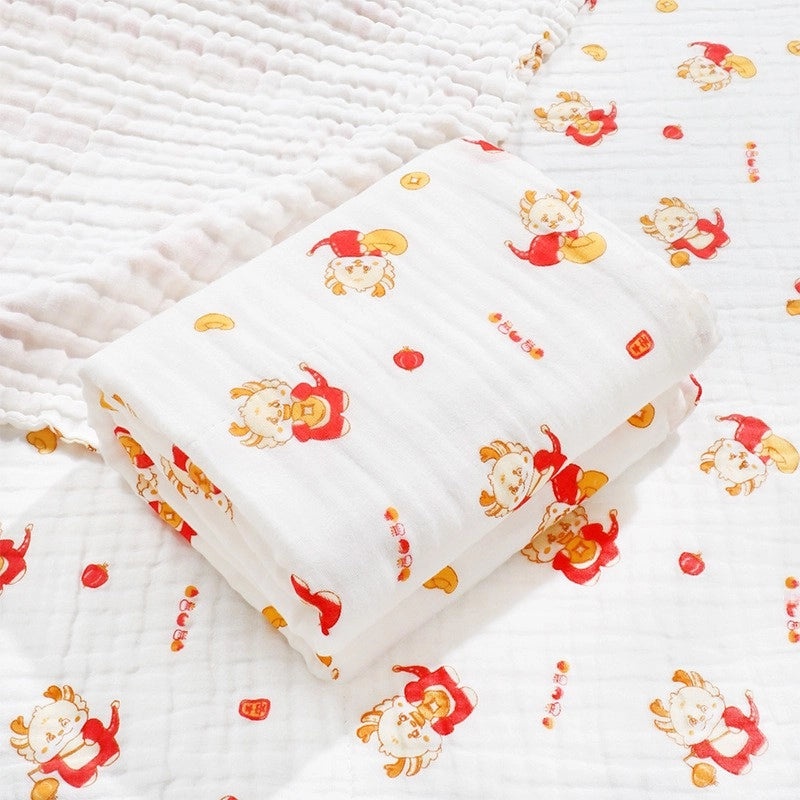 Newborn Cotton Six-layer Gauze Bath Towel Soft Baby Bath Swaddle Wrap|Baby Bath & Towels