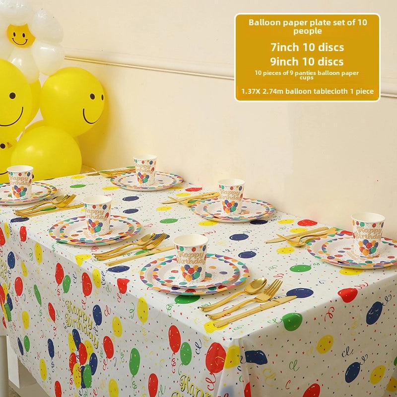 Kids Birthday Disposable Rectangular Tablecloth for Party Classroom Decoration|Party Supplies