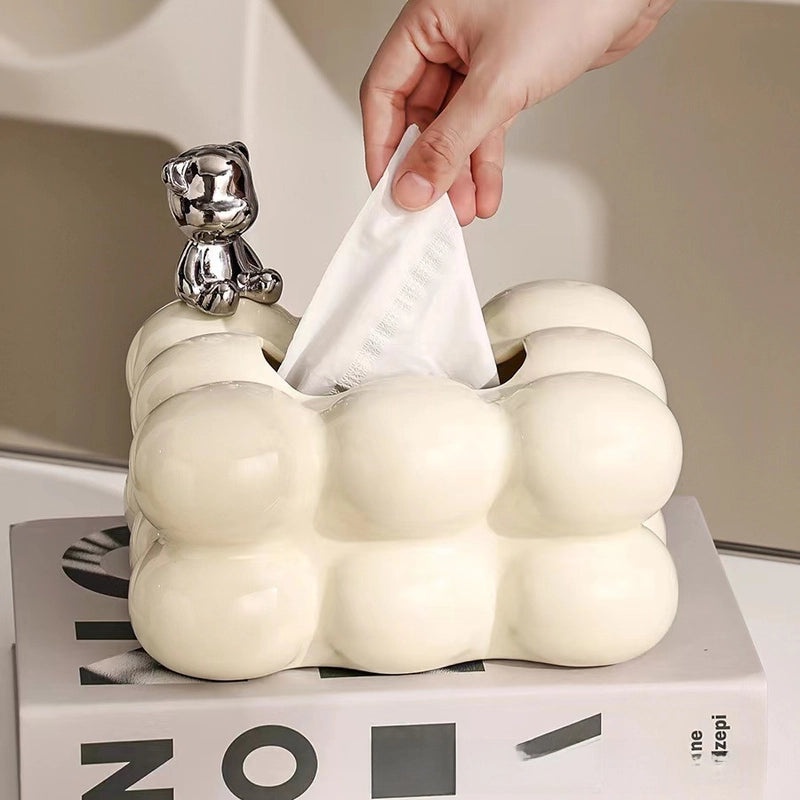 Cute Cotton Candy Design Tissue Box for Living Room Coffee Table | Home Decor & Tissue Holders