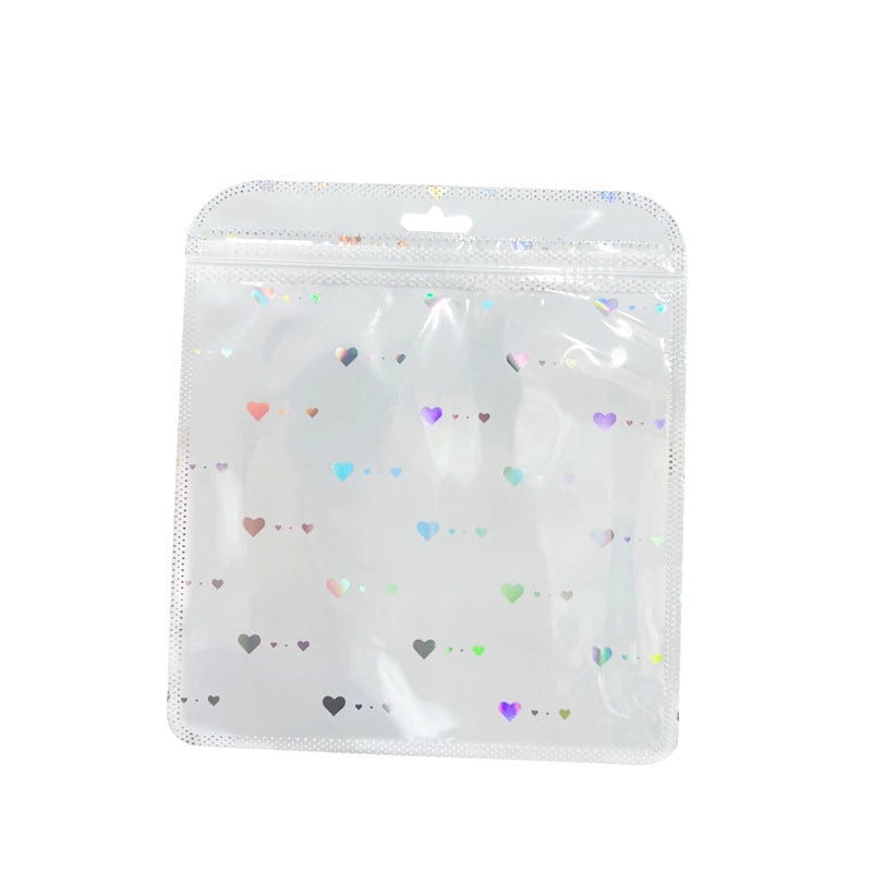 Yin Yang Lock Plastic Card Bag Small Gift Packaging Laser Self-Sealing Pocket for Jewelry|Jewelry Packaging