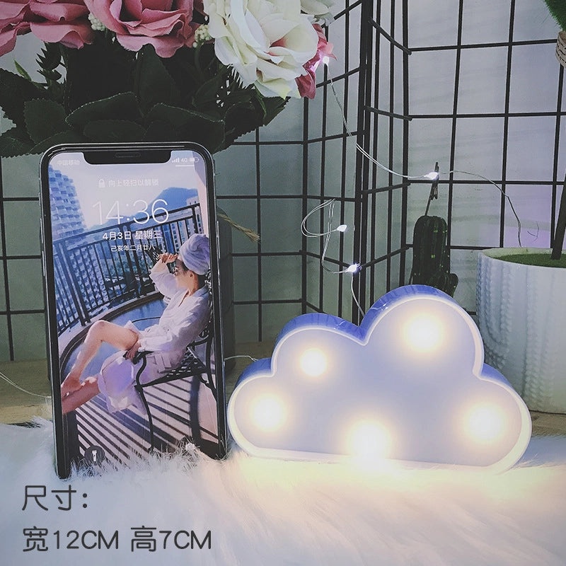 Mini LED Cactus & Flamingo Night Light Korean Style Christmas Letter Decoration Desktop Lamp|Home Decor Lighting