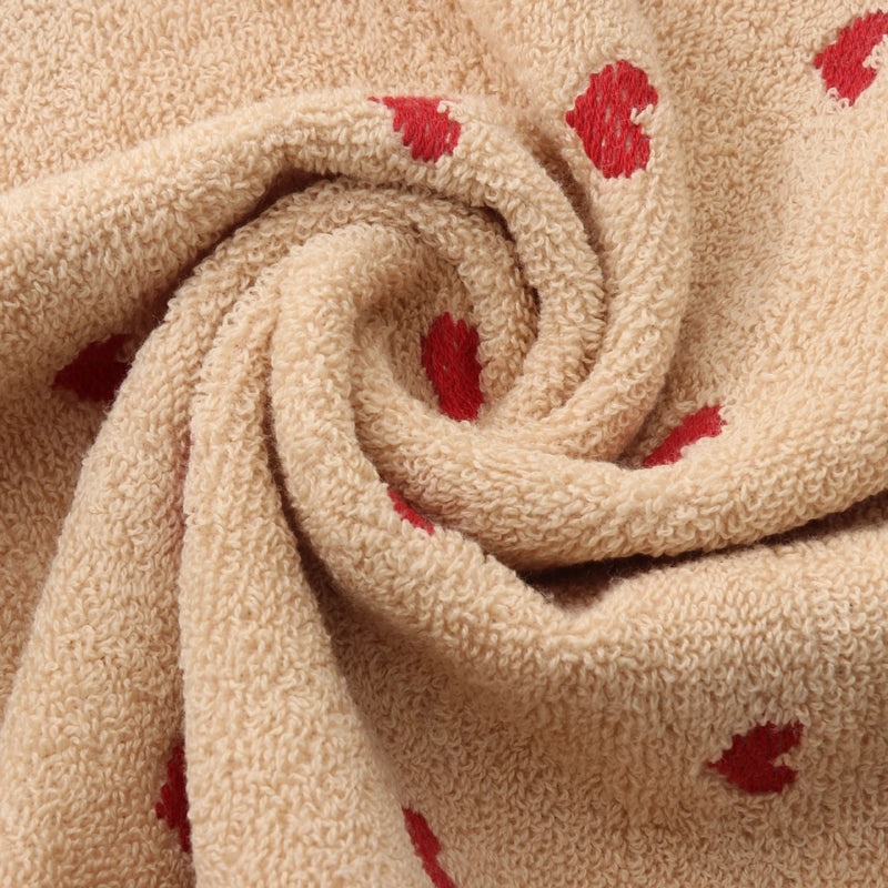 Soft Heart-Shaped Cotton Towels for Kids | Home & Living Bath Towels