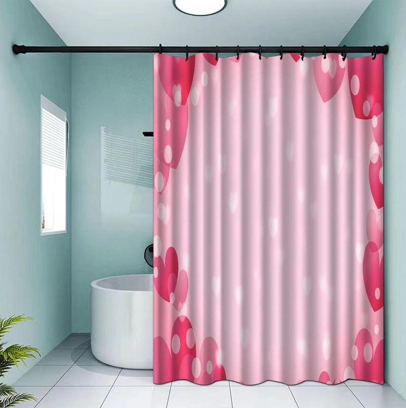 Sweet Heart Shape Polyester Door Curtain for Bathroom|Home Decor Curtains