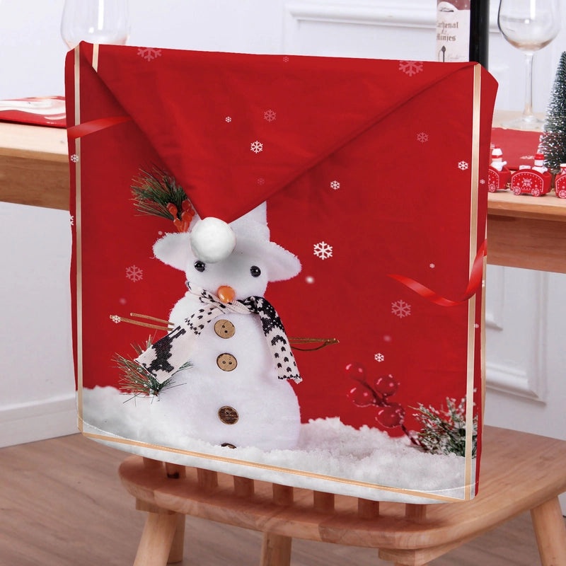 Christmas Animal Santa Chair Cover Polyester Holiday Party Decor|Holiday Party Supplies