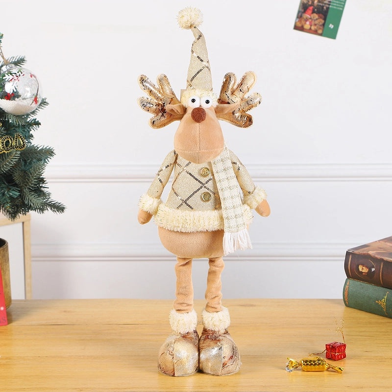 Christmas Snowman and Elk Retractable Dolls Cute Holiday Window Decorations Gift|Christmas Decorations