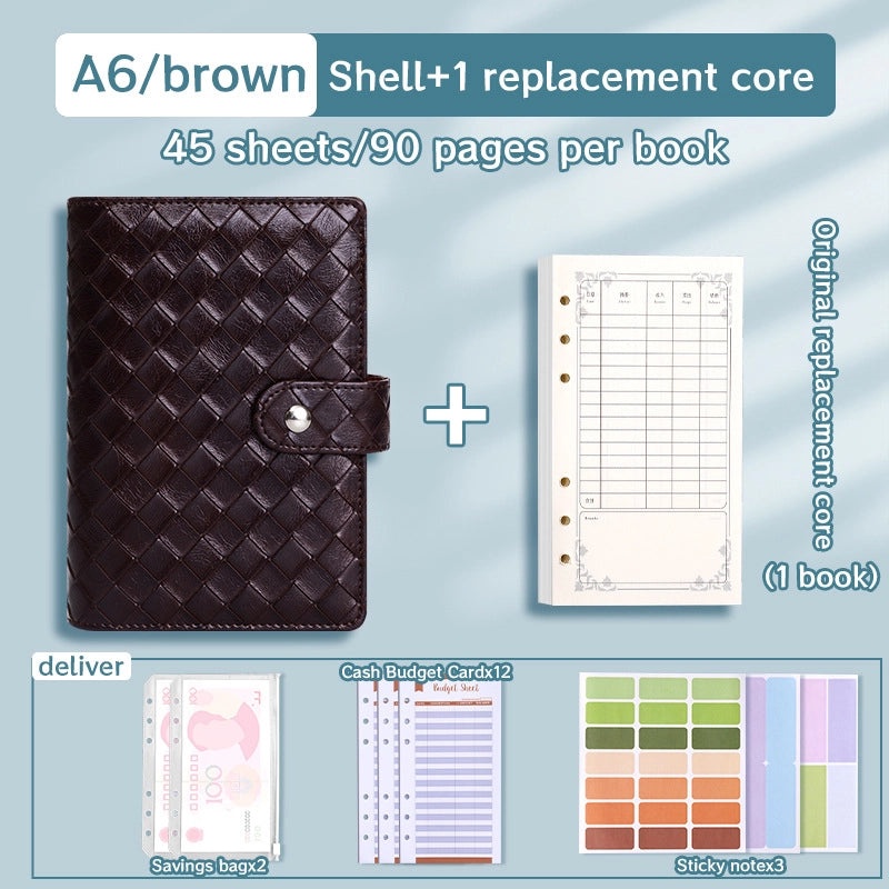 Solid Color PU Leather Notebook Set for School | Stationery & Notebooks