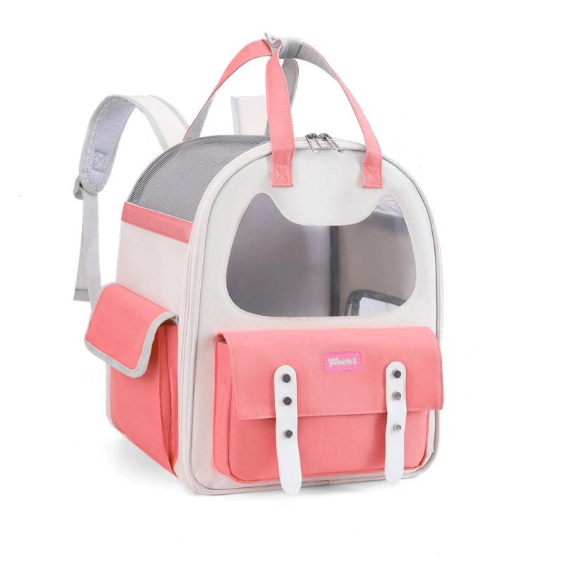 Portable Breathable Cat Carrier Bag Oxford Cloth Scratch Resistant Foldable Pet Backpack for Travel|Pet Carriers & Backpacks