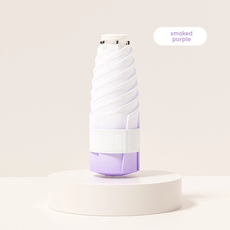 60% Foldable Sun Umbrella Women’s UV Protection Compact Portable Sunscreen Rainproof Dual-Use Mini Card Pocket|Umbrellas & Sun Protection