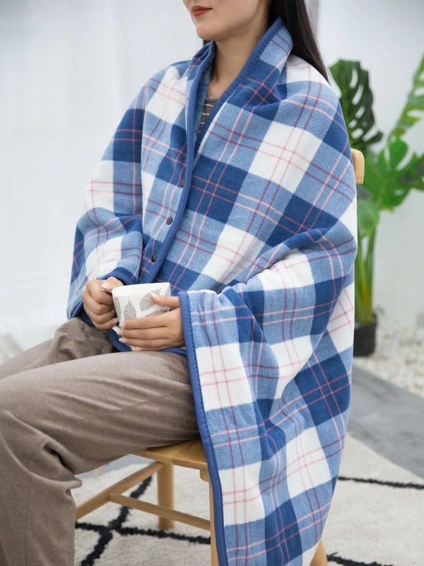 Cozy Plaid Polyester Throw Blanket for Home Decor | Home & Living Textiles