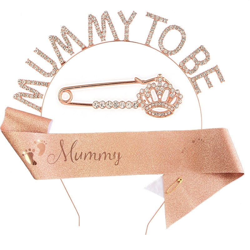Mommy To Be Party Hair Band Ribbon Shoulder Strap Daddy To Be Etiquette Belt|Baby Shower Accessories