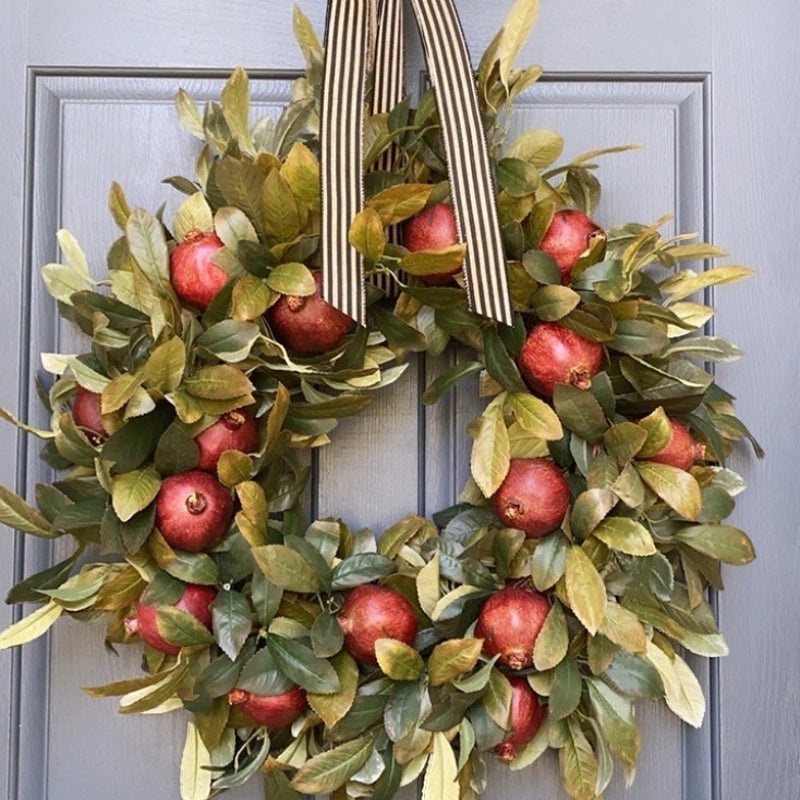 Festive Pomegranate Fruit Garland Decoration | Holiday Home Decor