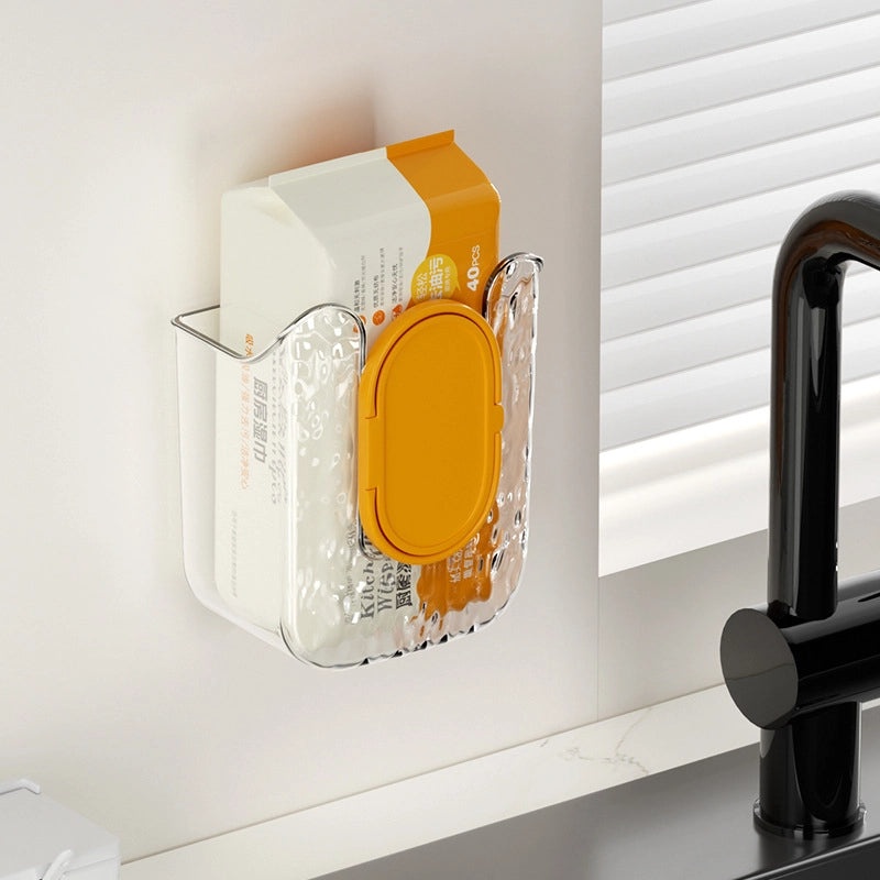 Wall-mounted Wet Wipes and Tissue Storage Box for Kitchen Bathroom Toilet | Home Storage & Organization