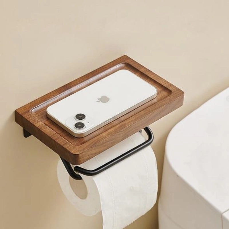 Elegant Solid Color Wooden and Aluminum Tissue Dispenser | Home & Living Accessories