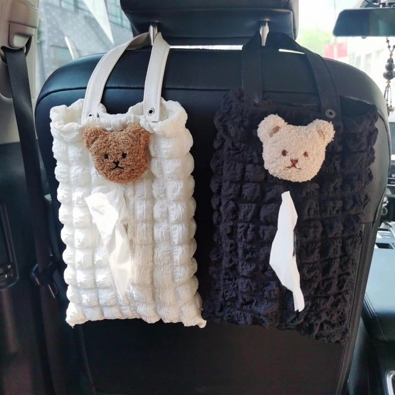 Portable Solid Color Bubble Fiber Tissue Holder|Home & Living Accessories