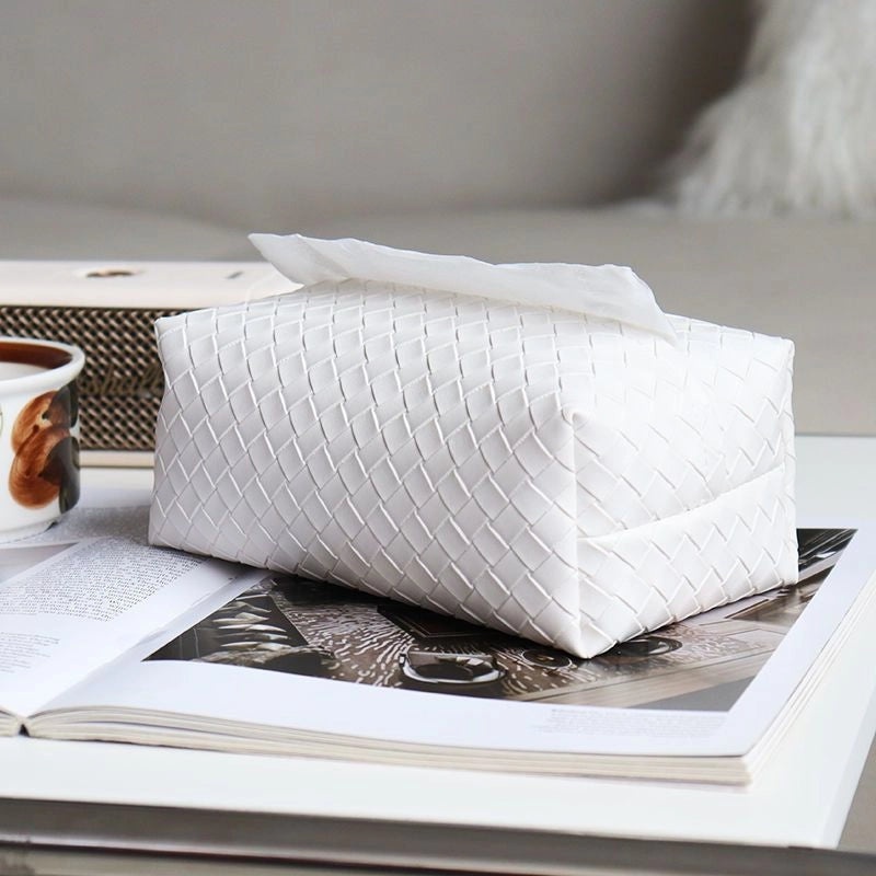 Stylish Solid Color PU Leather Tissue Box Cover|Home & Living Accessories