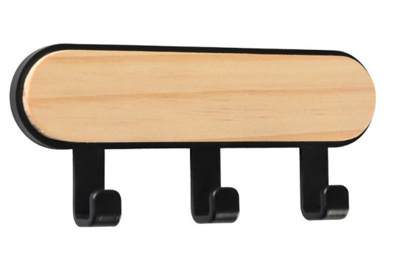 Light Uncle Japanese Style Solid Wood Wall Hook No Punch Creative Clothes Bag Hanger|Home Decor & Storage