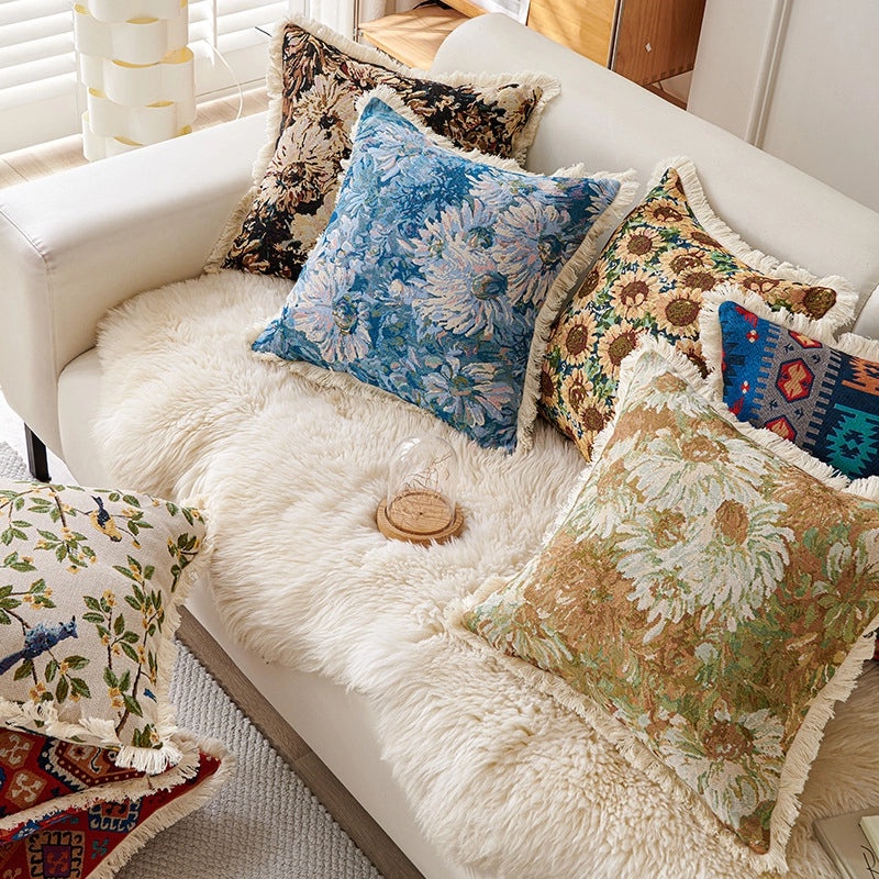 Minimalist Geometric Cotton Linen Pillow Covers for Home Decor | Home Textiles & Bedding