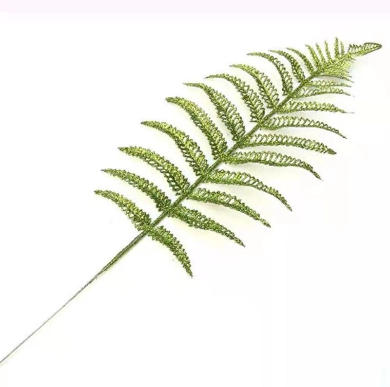 Christmas Tree Plug-in Glitter Persian Leaf Fake Leaf Home Decor Festive Holiday Ornament|Home Decor