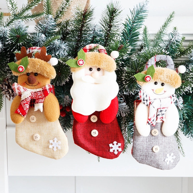 Christmas Cute Santa Snowman Elk Gift Bags Hanging Ornaments Holiday Party Decorations|Holiday Decorations