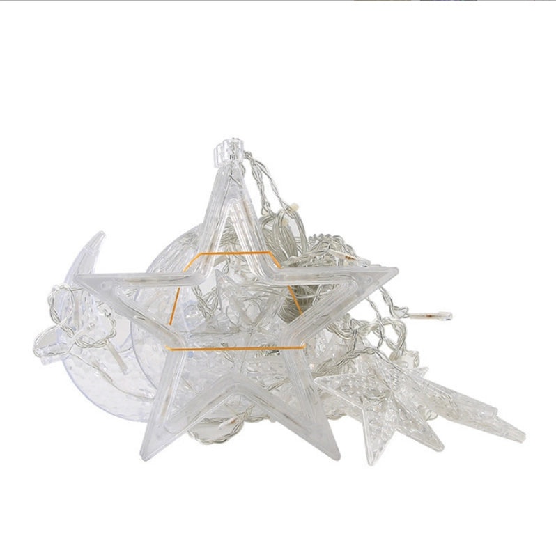 LED Star and Moon Night Light Curtain for Girls Bedroom Balcony Bay Window | Home Decor Lighting