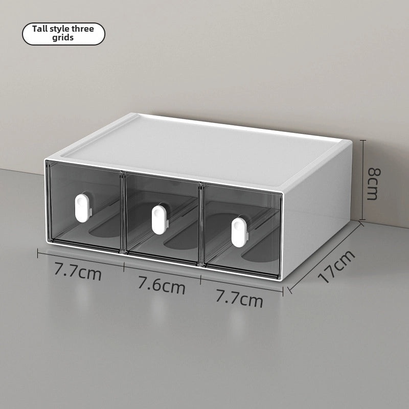 Dopamine Desk Organizer with Drawers Rubber Band Hairpin Jewelry Storage Box for Student Stationery | Desk Organizers