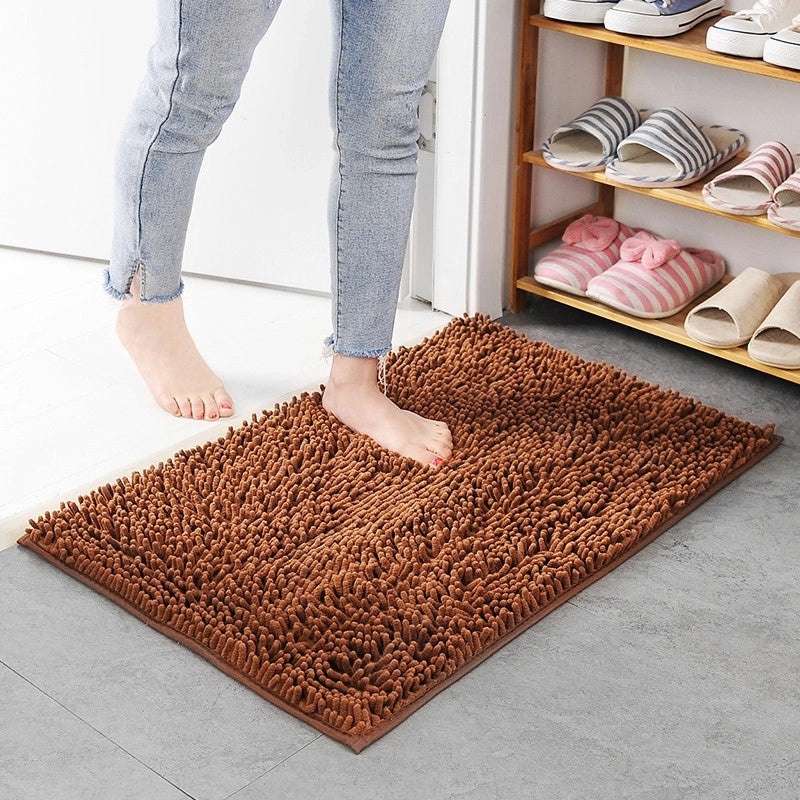 Chenille Floor Mats for Bedroom Kitchen Living Room Bathroom Non-Slip Absorbent Door Carpet|Home Decor & Floor Mats