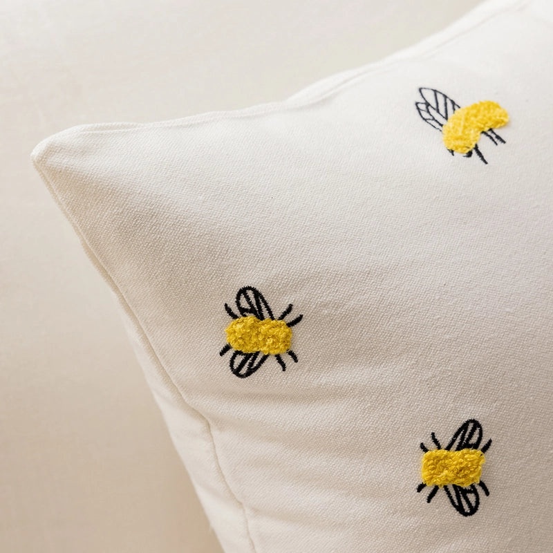 Embroidered Soft Plush Sofa Pillowcase Modern Minimalist Bedside Cushion Lumbar Support|Home Decor Pillows