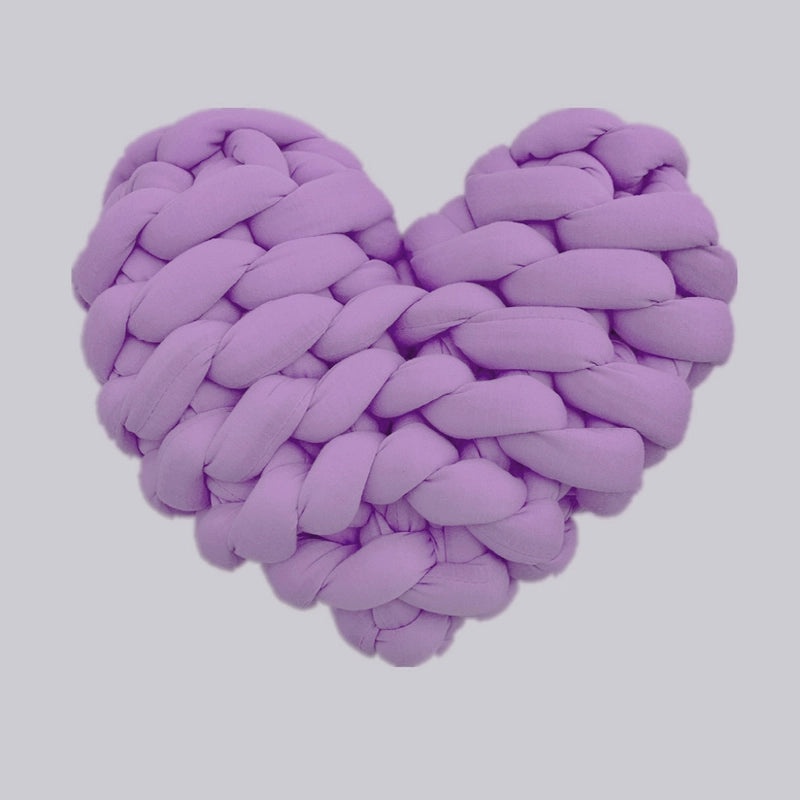 Handmade Nordic Heart-shaped Pillow DIY Core-filled Yarn Woven Cushion Photography Props|Home Decor & Photography Props