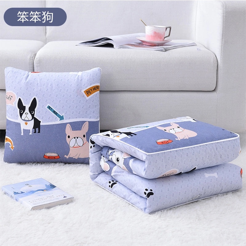 Dual-Use Home and Office Nap Pillow Quilt with Air Conditioning Feature, Printed and Foldable for Easy Storage|Home Textiles & Bedding