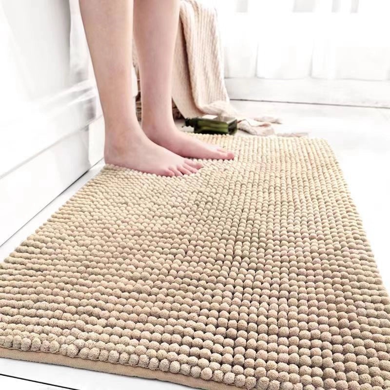 Soft Chenille Plush Floor Mat | Bathroom & Bedroom Carpet Absorbent Door Rug | Home Decor Accessories|Bath Mats