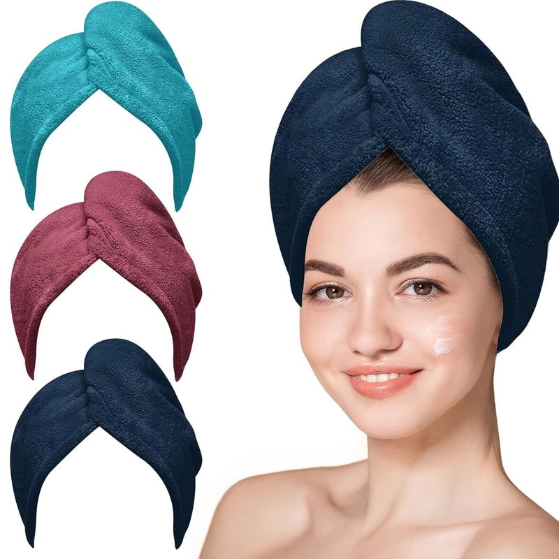 Classic Solid Color Coral Fleece Hair Towel Cap for Women | Hair Accessories