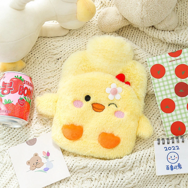Cute Cartoon Rabbit Plush Hot Water Bag with Thick PVC Water Injection | Home & Living Warmers