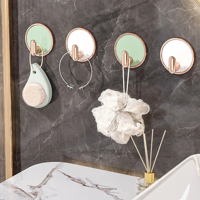 Yimijia Adhesive Seamless Wall Hook for Kitchen Bathroom Key Clothes Hanging|Home Organization & Storage