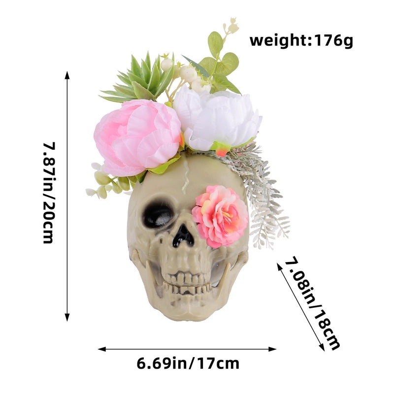 Gothic Halloween Skull Ornaments Minimalist Plastic Polyester Decorations for Party Festival | Halloween Decorations