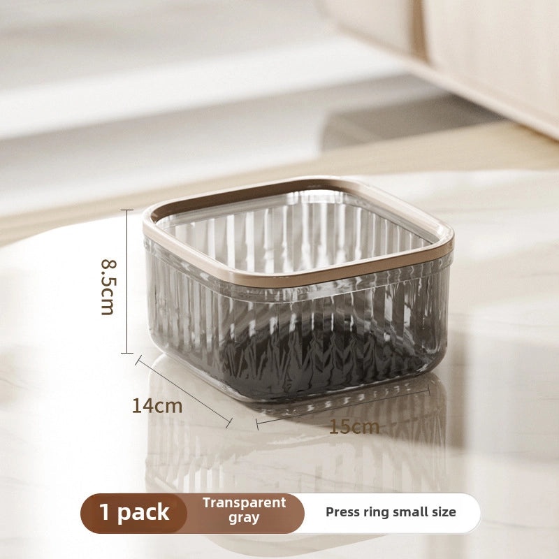 Mini Desktop Trash Can with Lid and Pressure Ring for Dining Table and Desk | Home & Kitchen Storage Containers