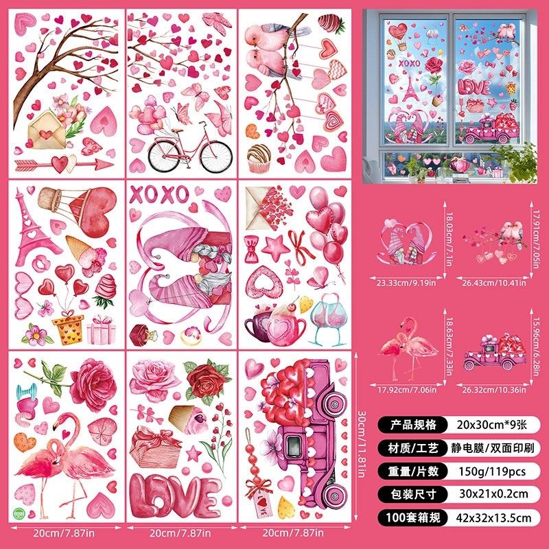 Valentine's Day Heart Shaped PVC Wall Decor for Casual Home|Home Decor