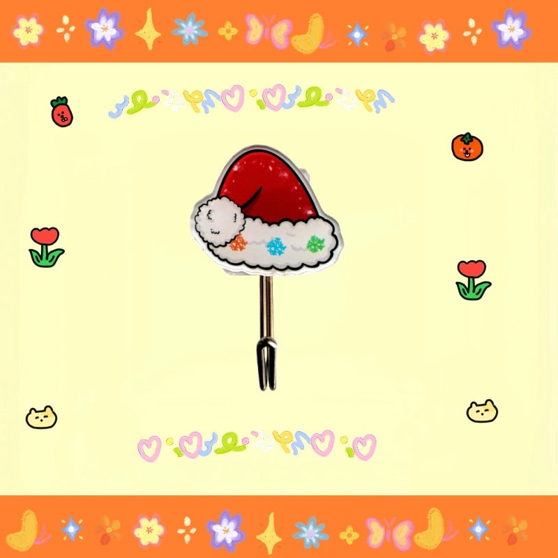 Festive Christmas Tree Santa Snowman Acrylic Wall Hooks|Home Decor Accessories