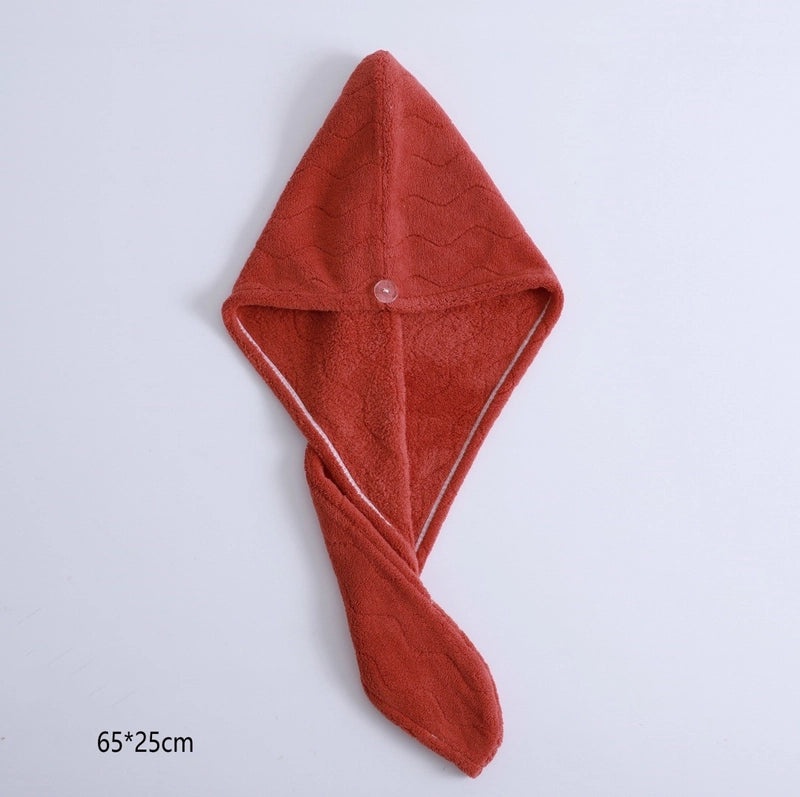 Classic Solid Color Coral Fleece Hair Towel Cap for Women | Hair Accessories