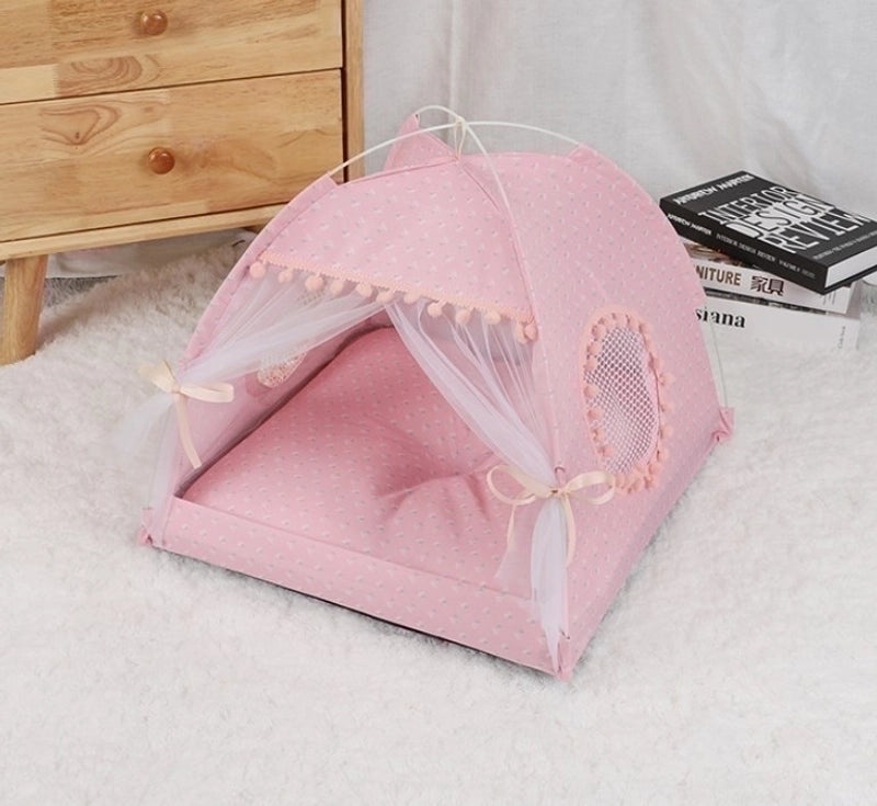 Stylish Minimalist Color Block Pet Bed Soft Fabric Cozy Cushion|Pet Beds and Accessories
