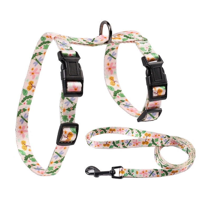 Customizable Cat Harness Leash H-Shaped Chest Strap Anti-Break Durable Cat Leash | Pet Supplies > Cat Accessories