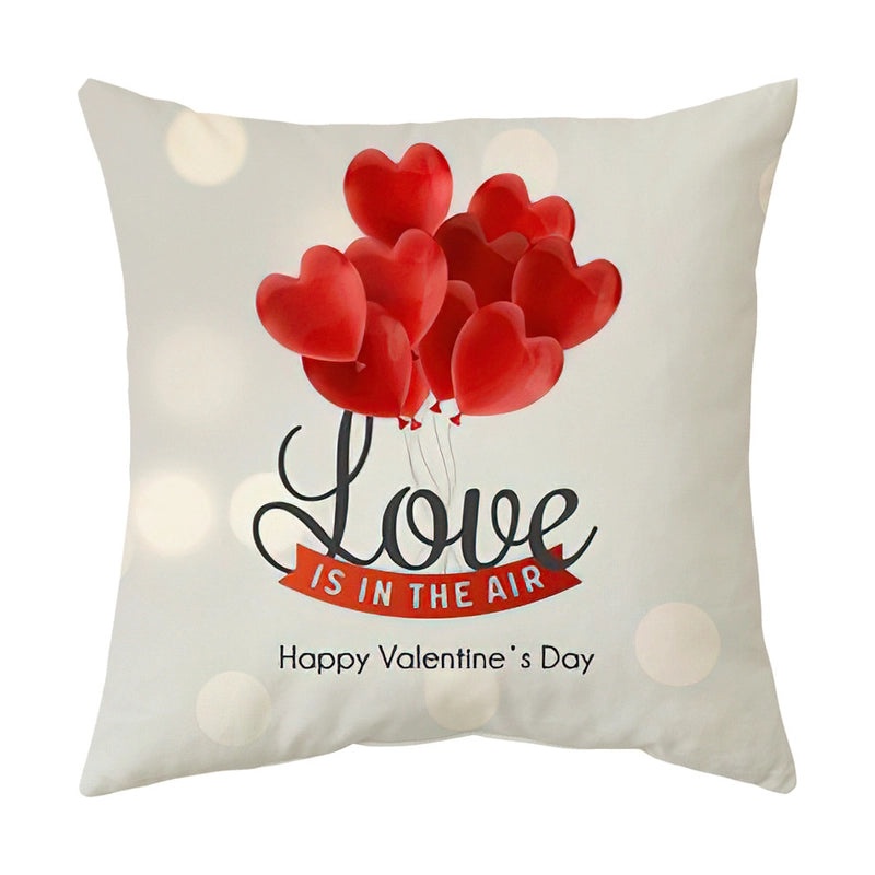 Valentine's Day Romantic Letter Landscape Plush Pillow Covers for Couch and Sofa Decor | Home Decor