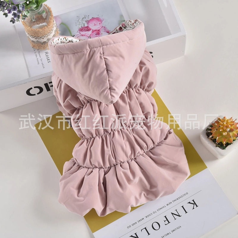 Cozy Pet Bear Floral Bubble Dress for Small Dogs | Pet Apparel & Accessories