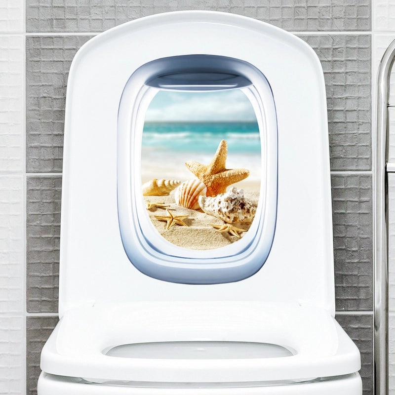 Elegant Landscape PVC Wall Sticker for Bathroom Decor|Home Decor & Wall Art