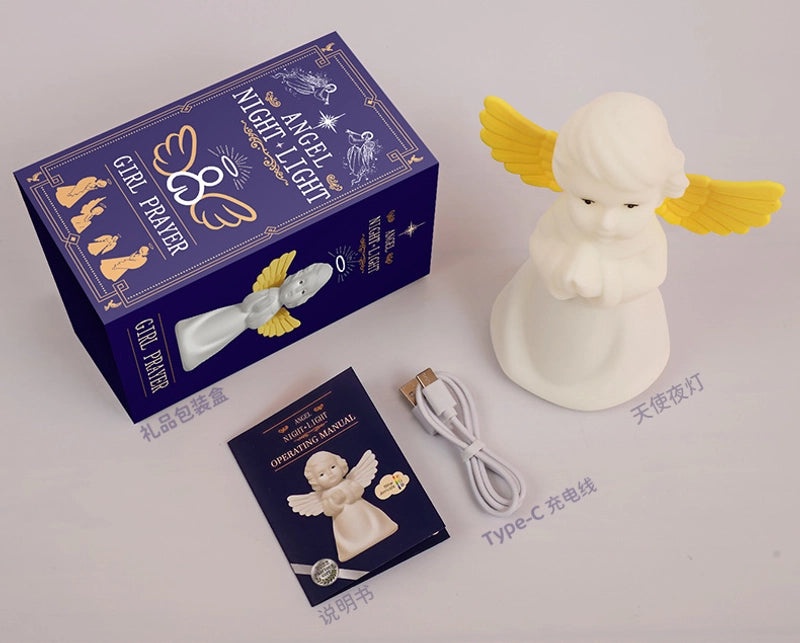 Christmas Angel Silicone Night Light LED Motion Sensor USB Rechargeable Creative Gift|Home Decor Lighting
