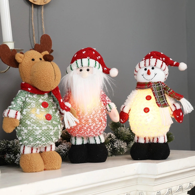 Christmas Santa Claus and Snowman Festive Party Dolls Table Centerpiece Decorations|Holiday Party Decor