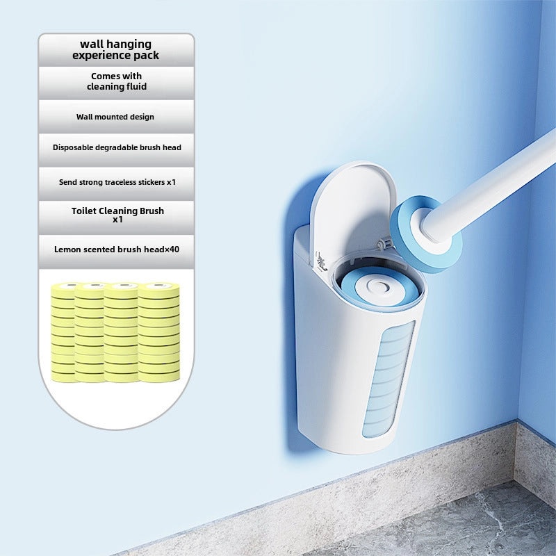 Disposable Toilet Brush Replacement Set Wall-Mounted Household Cleaning Brush | Bathroom Accessories